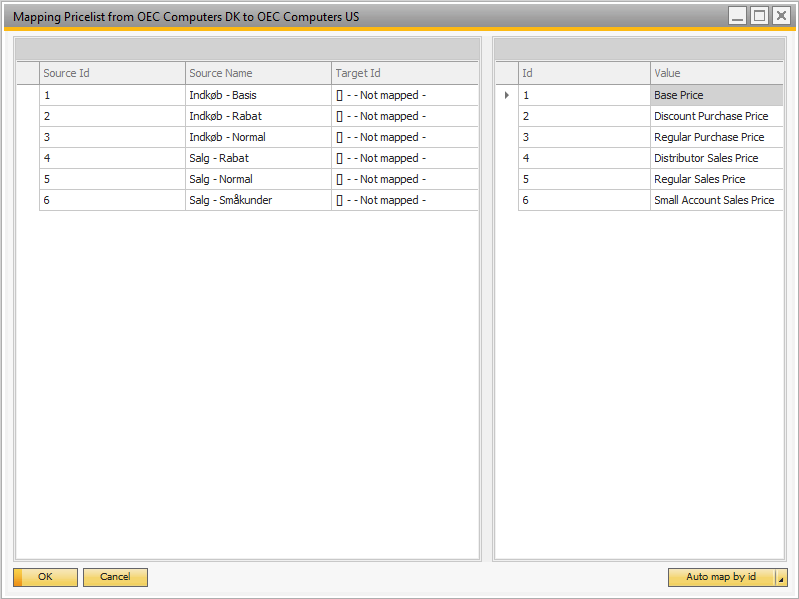 MappingPricelistEntries